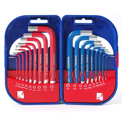 SET DI 18 CHIAVI ESAGONALI A BRACCIO CORTO