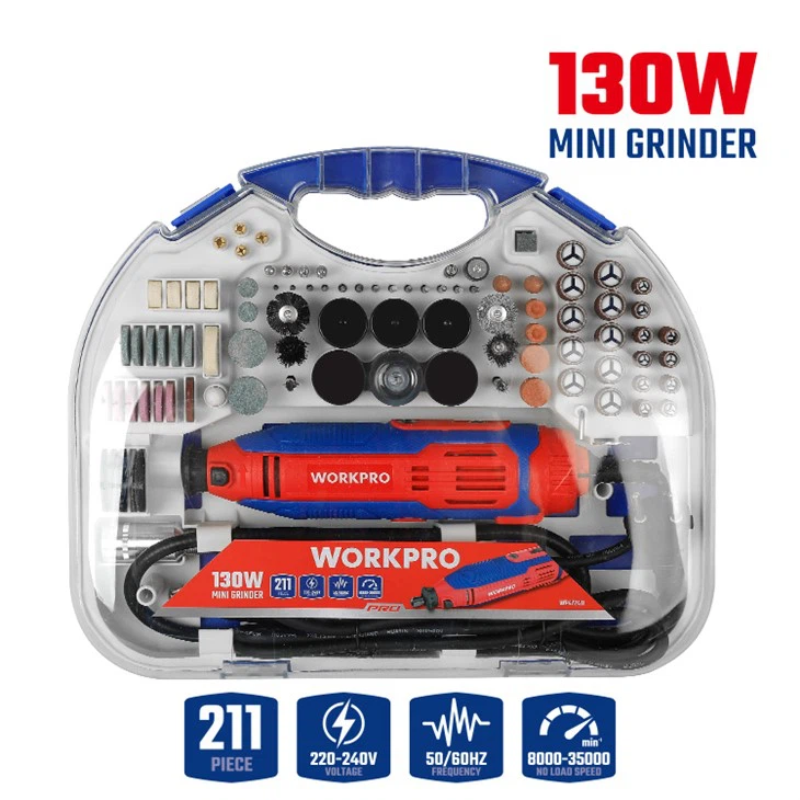 SET MINI SMERIGLIATRICE WORKPRO 211 PZ