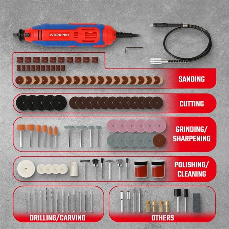 WORKPRO 211PCS MINI GRINDER SET factory
