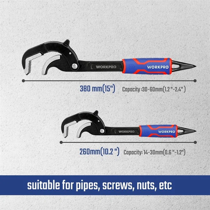WORKPRO 2PC MULTI-FUNCTION PIPE WRENCH best